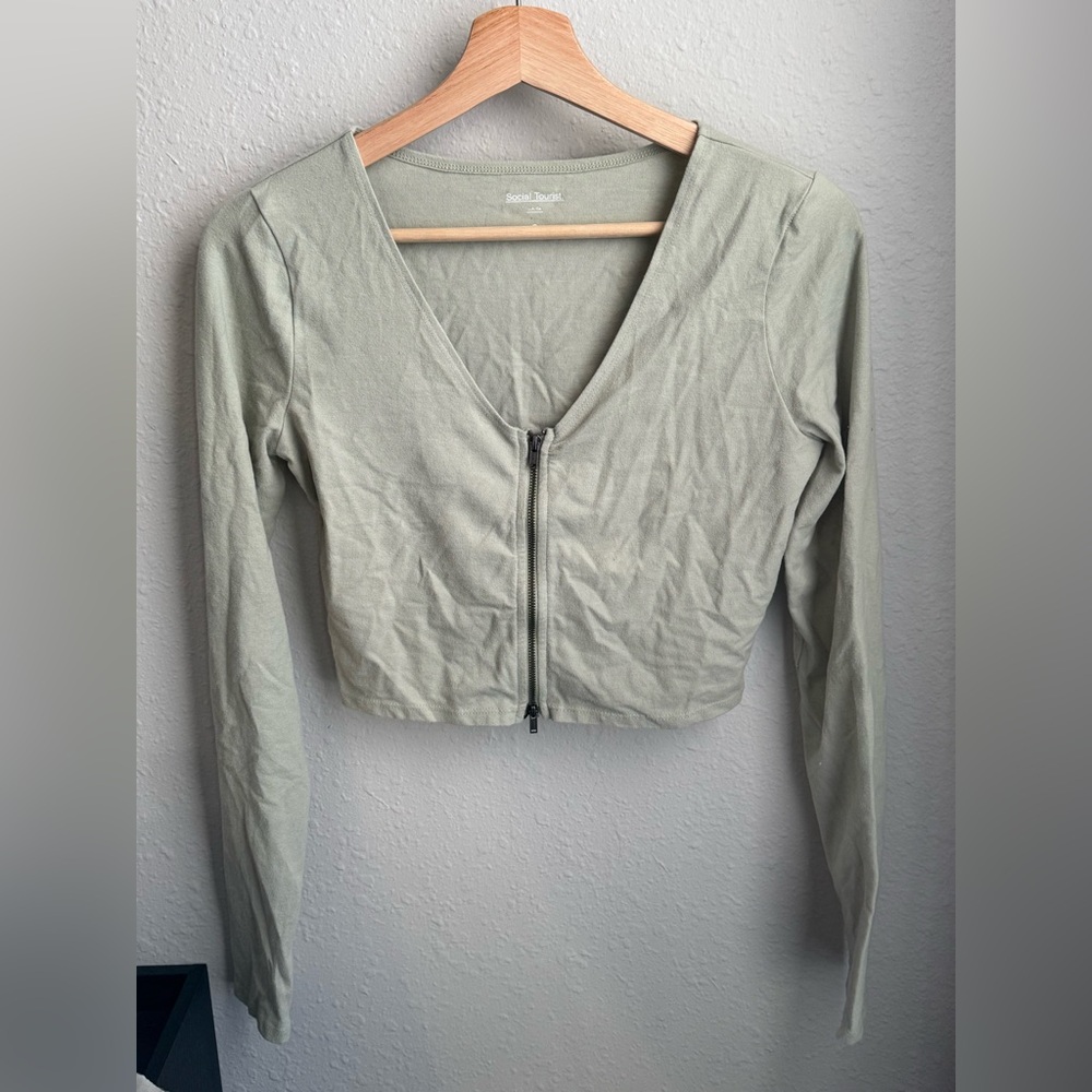 Hollister Long Sleeved Zip-up Top